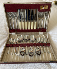Vintage Elizabethan Sheffield Firth Stainless Steel Cutlery Canteen – 6 Settings