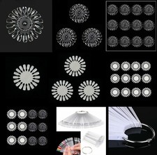 Nail Art Tips Colour Sticks Display Fan Practice Starter Clear Polish Wheel Char