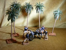 'THE RIVER WAR' - 1:32 - BRITISH NAVAL BRIGADE - 4 x PLASTIC GUNNERS & METAL GUN