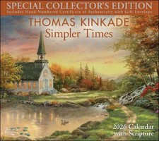 Thomas Kinkade Collector's Scripture Edition 2026 Deluxe Wall Calendar + Print