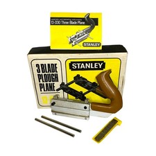 Vintage Stanley Boxed 3 Blade Plough Plane 13.030 Woodwork Carpentry Tool Good