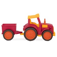 Wonder Wheels Toy Tractor And Trailer Red Farm Vehicle Free Rolling Age 1 Plus