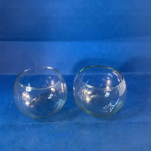 Clear glass round bubble bowl - clear,