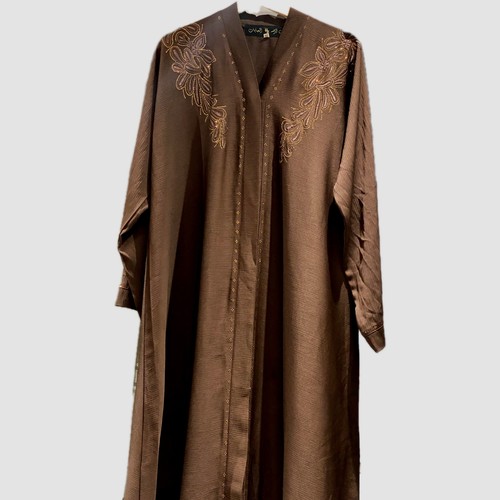 Abaya brown diamante dubai uae - brown,