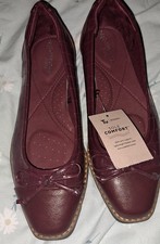 TU Sainsbury's Berry Red (Burgundy) Flat Shoes Size 7