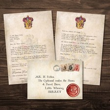 CUSTOMISED Harry Potter Warner Bro Studio Tour London Letter Bundle 🦁GRYFFINDOR