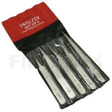 set 5 tweezers tweezer non magnetic anti acid jewellery watch tools repair