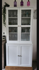 Large Kitchen Pantry Display Glass Storage Cabinet larder Dresser Cupboard Unit