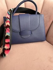 Zara blue leather handbag