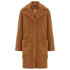 EX M&S Womens Overcoat Faux