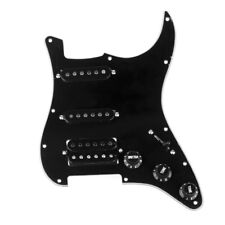 Musiclily Black HSS Prewired Humbucker Pickguard Alnico 5 Pickup For ST Guitar