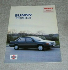 NISSAN SUNNY PREMIUM SALES BROCHURE May 1989 Nissan UK issue