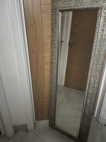 Mirror silver ornate - mirror,