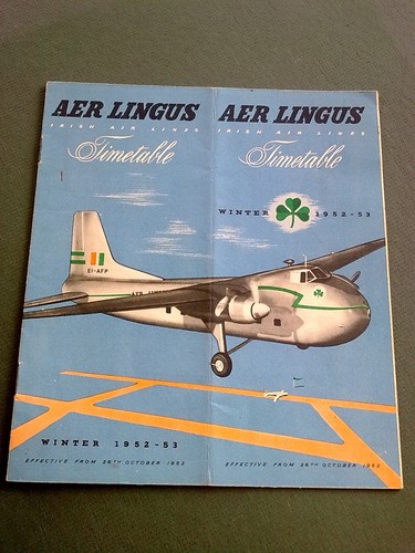 Aer lingus timetable 1952 - aer,