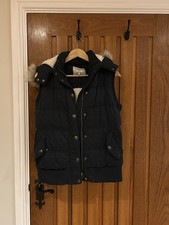 Fat Face Navy Blue Gilet Body Warmer with Hood - Size 12 - Ex. Used Condition 