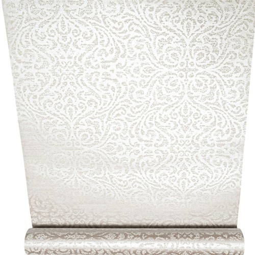 Taupe floral damask wallpaper - damask,