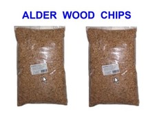 2 X 500g BAGS OF ALDER WOOD CHIPS FOR FISH MEAT POULTRY FOOD SMOKER OVEN COOKER
