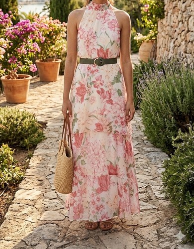 Zara pink midi dress - zara,
