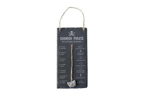 Cornish pirate weather slate - cornish,