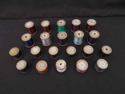 Vintage wooden cotton - vintage, reels
