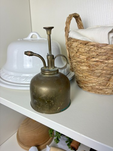 Vintage brass pressure oil - pressure,