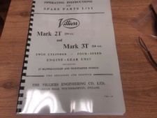 OFFICIAL VILLIERS 2T & 3T ENGINES PARTS MANUAL 1958-68 - VILB05