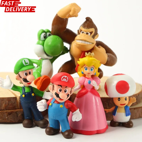 6pcs super mario dinosaur - mario,