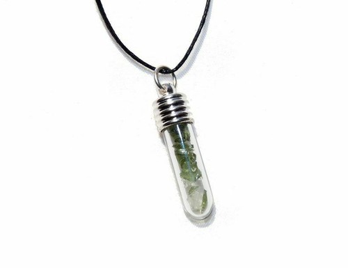 Moldavite crystal pendant - moldavite,