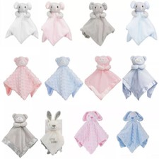 Baby Comforter Security Blanket Snuggle Blankie Teddy Elephant Newborn Boys G...