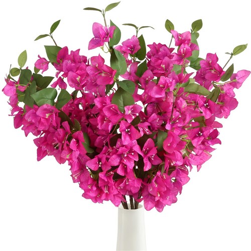 5pcs pink fabric bougainvillea - pink,
