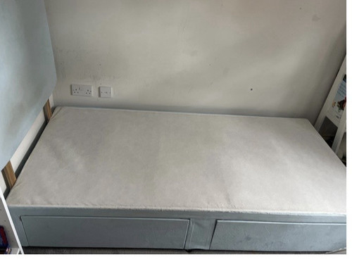 Grey upholstered single - grey,