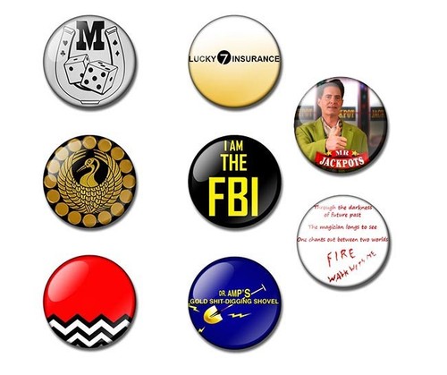 Twin peaks 38mm button - 25, /