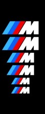6X BMW M Sport Badge Quality Brake Caliper Decals Stickers White Colours