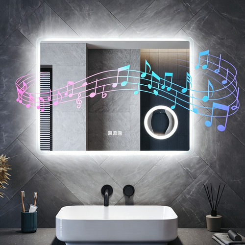Large illuminated bathroom - illuminated,