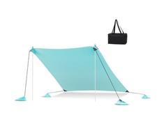 1-Beach Tent Sun Shelter With Sandbags For Camping Fishing Hiking Backyard QFMH