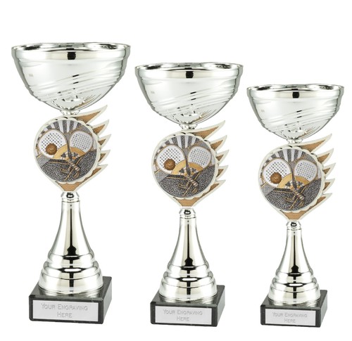 Personalised silver padel - silver, cup