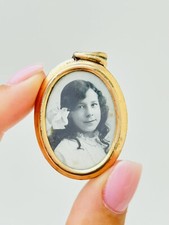 Antique Rolled  Gold Double Sided  Locket Pendant Large Size