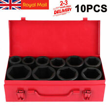 10PC 3/4" DRIVE DEEP IMPACT Socket Set 22-50mm HGV Long Reach Impact Socket UK