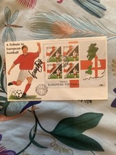 George Best Hand Signed  First Day Stamp Cover A Tribute To European Football