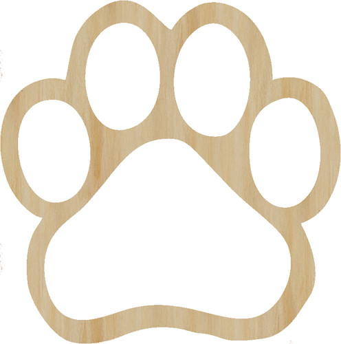 Paw print shape unfinished - paw,