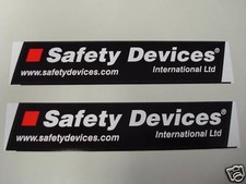 Safety Devices Roll Cage Stickers x 2 - GENUINE ARTICLE