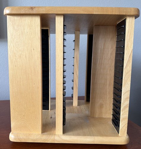 Vtg wood spinner rack - vtg,