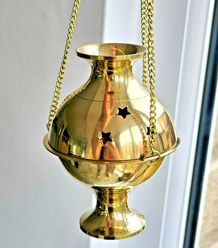 Hanging brass incense - hanging, |