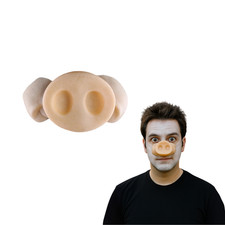 Latex Pig Animal Nose Snout Saw Fancy Dress Halloween Costume Accessory