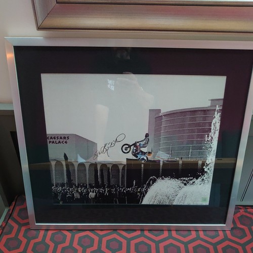 Evel knievel signed photo - signed,