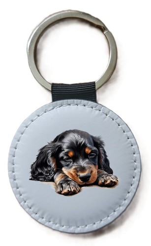 Gordon setter keyring - setter, sleeping