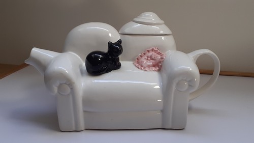 Cat teapot novelty black - ,