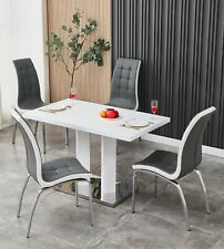 Dining Table Set White High