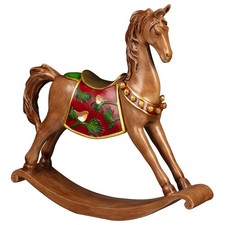 Festive Folklore Traditional Wooden Rocking Horse 31cm