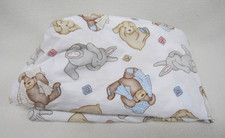 Vintage Carters Bear Bunny Puppy Fitted Crib Sheet